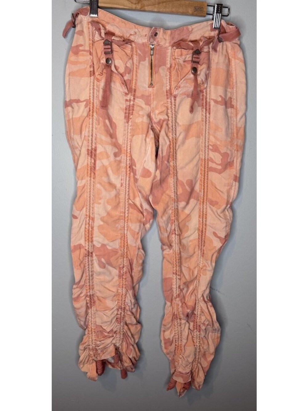 Da-Nang Pink Silk Camouflage Pants XS